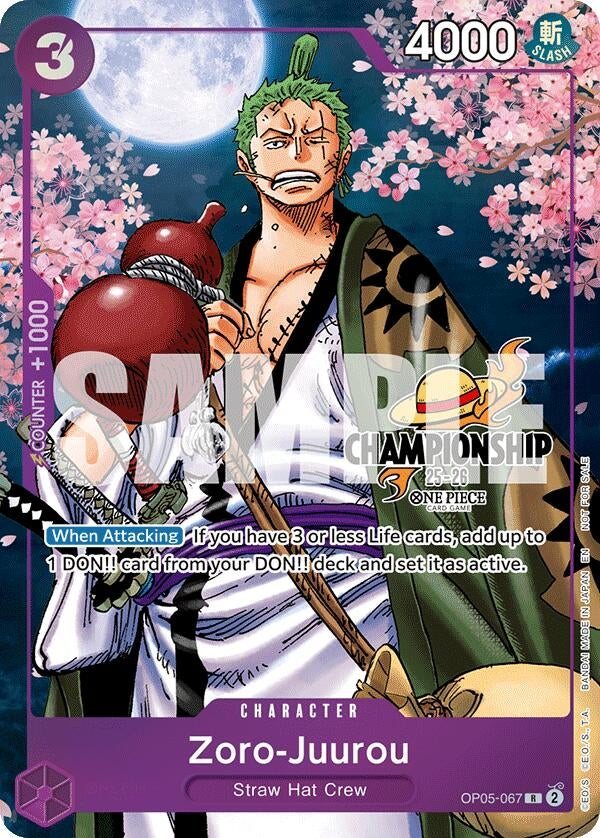 Image for Zoro-Juurou (CS 25-26 Event Pack Finalist Ver.) (OP05-067) - One Piece Card Game
