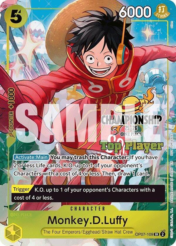 Image for Monkey.D.Luffy (CS 25-26 Top Player Pack) (OP07-109) - One Piece Card Game