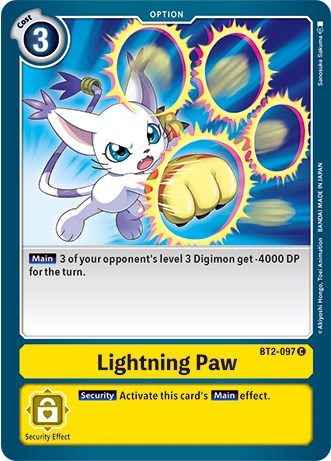 Lightning Paw [BT2-097] (Revision Pack 2021) [Release Special Booster Promos] | Red Riot Games CA