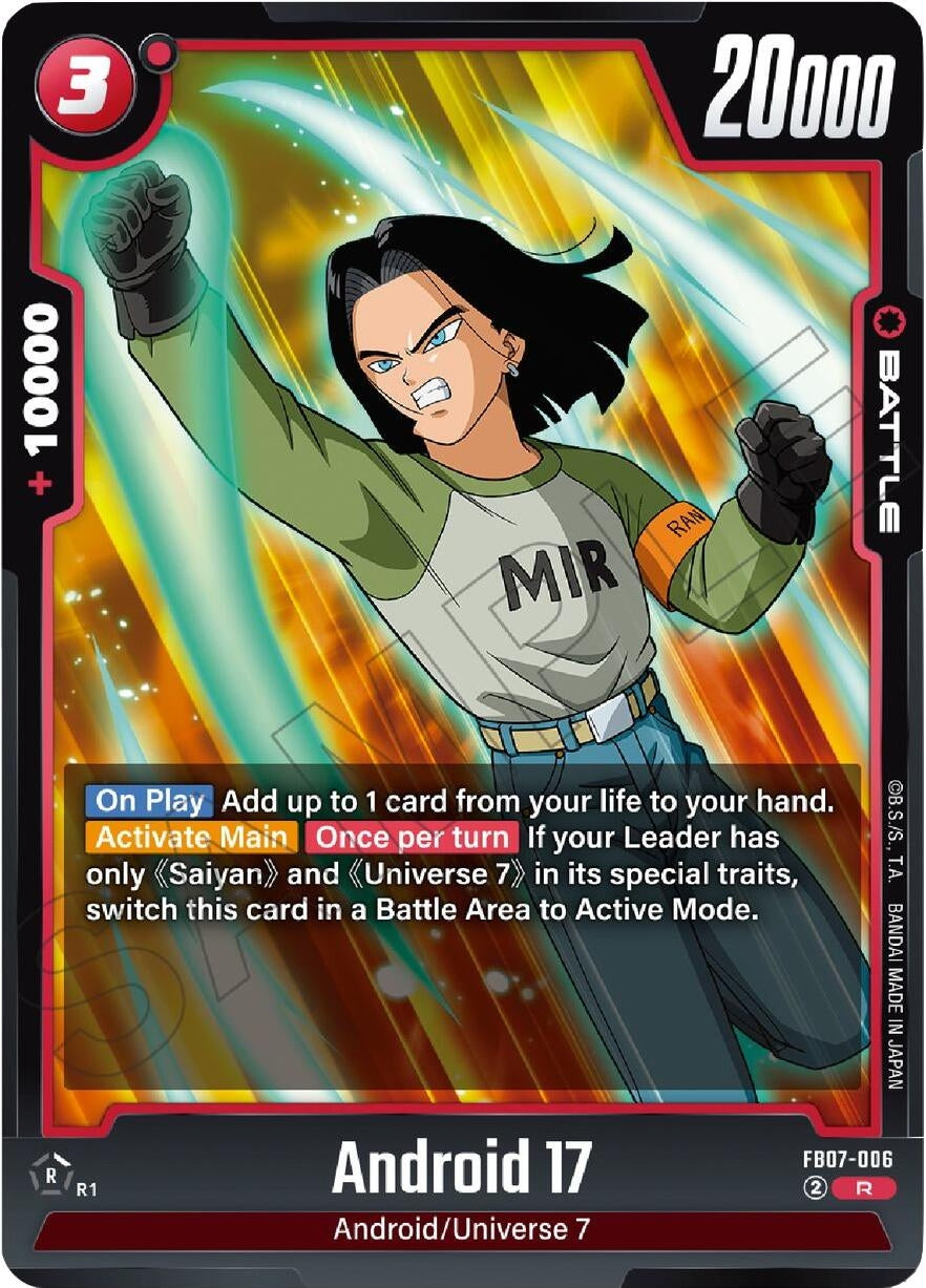 Image for Android 17 - FB07-006 (FB07-006) (Wish For Shenron) - Dragon Ball Super: Fusion World