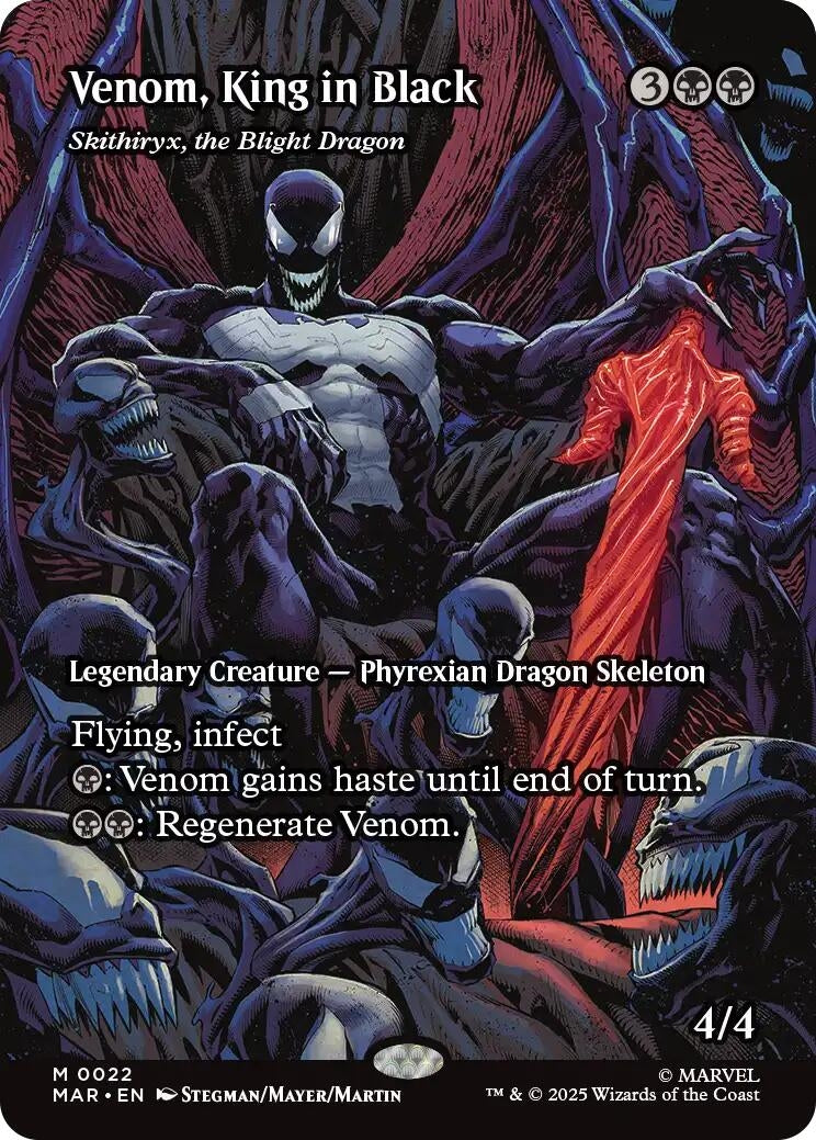 Image for Venom, King in Black - Skithiryx, the Blight Dragon (Borderless) (22) - Magic: The Gathering