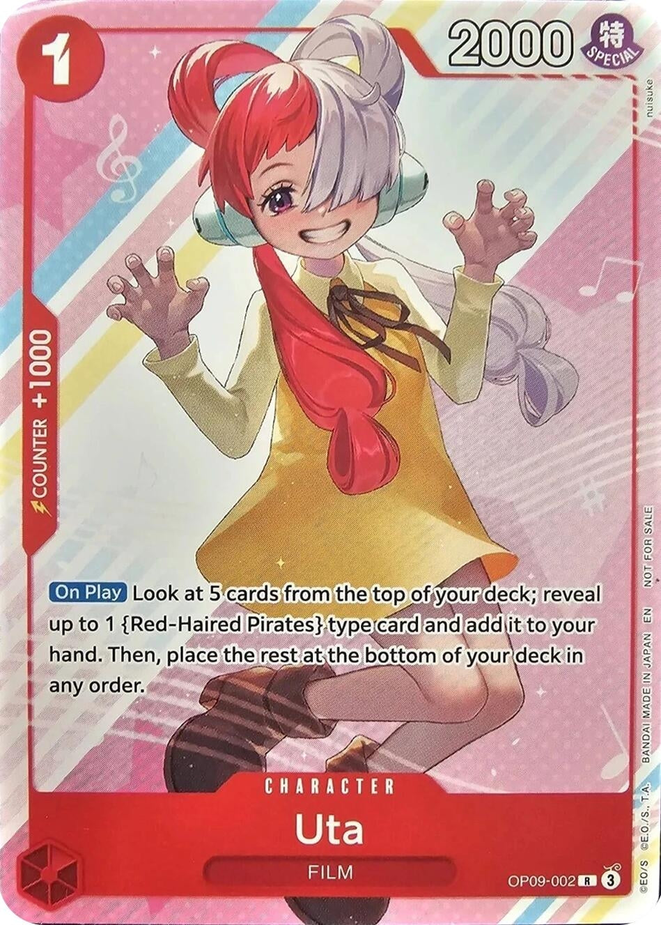 Image for Uta (Welcome Pack Vol. 2) (OP09-002) - One Piece Card Game
