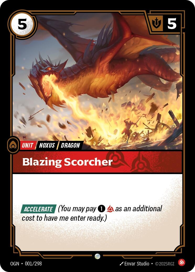 Image for Blazing Scorcher (001/298) (Origins) - Riftbound: League of Legends Trading Card Game