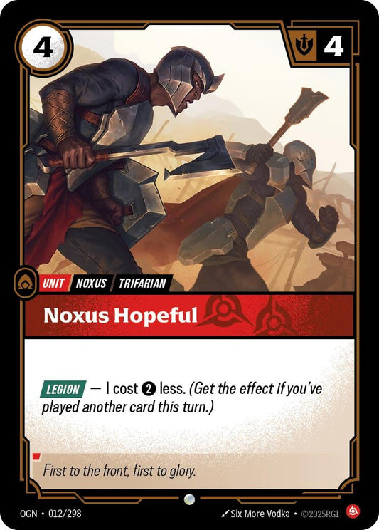 Image for Noxus Hopeful (012/298) (Origins) - Riftbound: League of Legends Trading Card Game