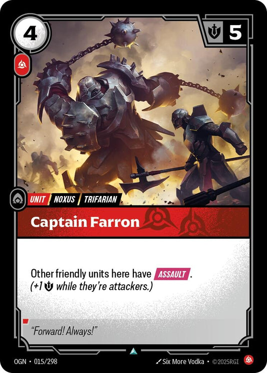 Image for Captain Farron (015/298) (Origins) - Riftbound: League of Legends Trading Card Game