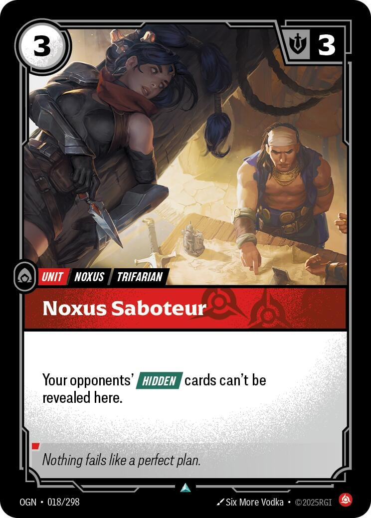 Image for Noxus Saboteur (018/298) (Origins) - Riftbound: League of Legends Trading Card Game