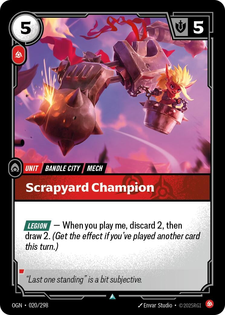Image for Scrapyard Champion (020/298) (Origins) - Riftbound: League of Legends Trading Card Game