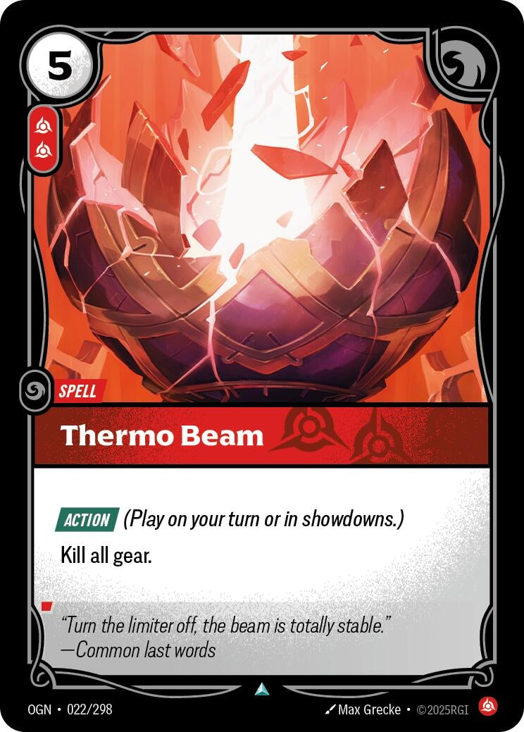 Image for Thermo Beam (022/298) (Origins) - Riftbound: League of Legends Trading Card Game