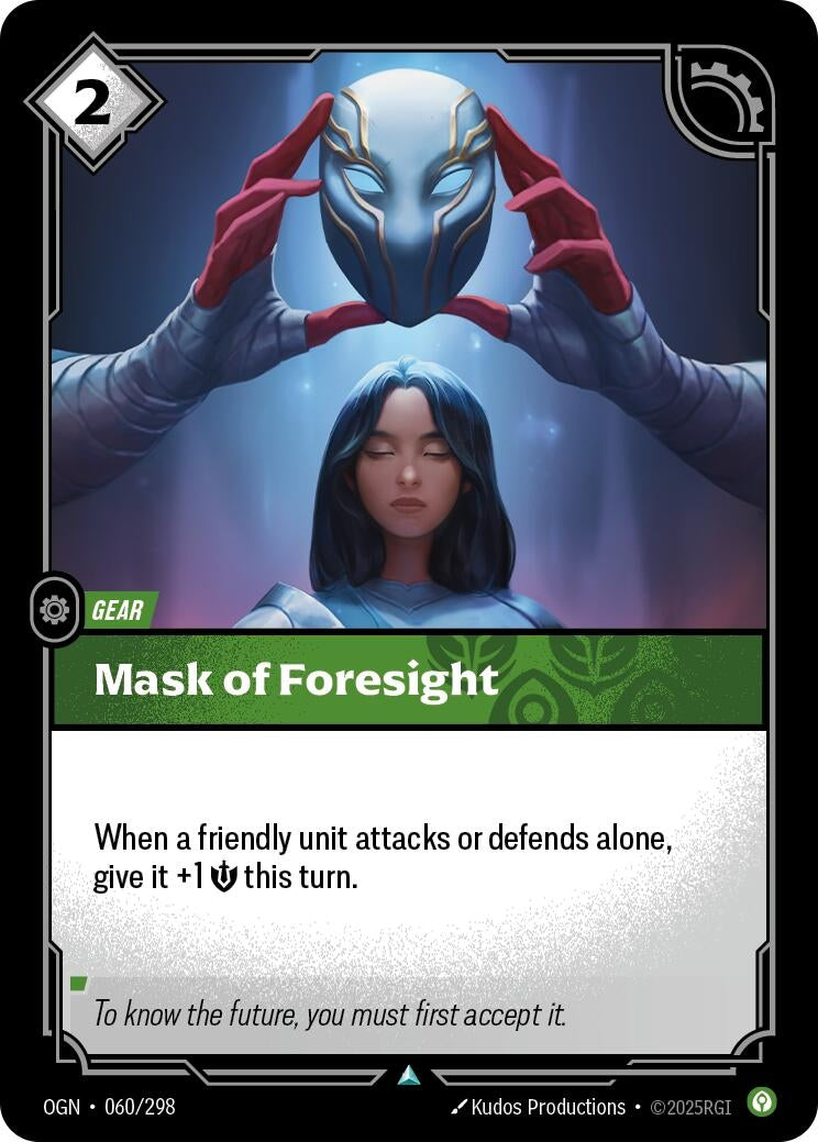 Image for Mask of Foresight (060/298) (Origins) - Riftbound: League of Legends Trading Card Game