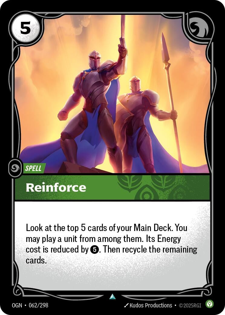 Image for Reinforce (062/298) (Origins) - Riftbound: League of Legends Trading Card Game