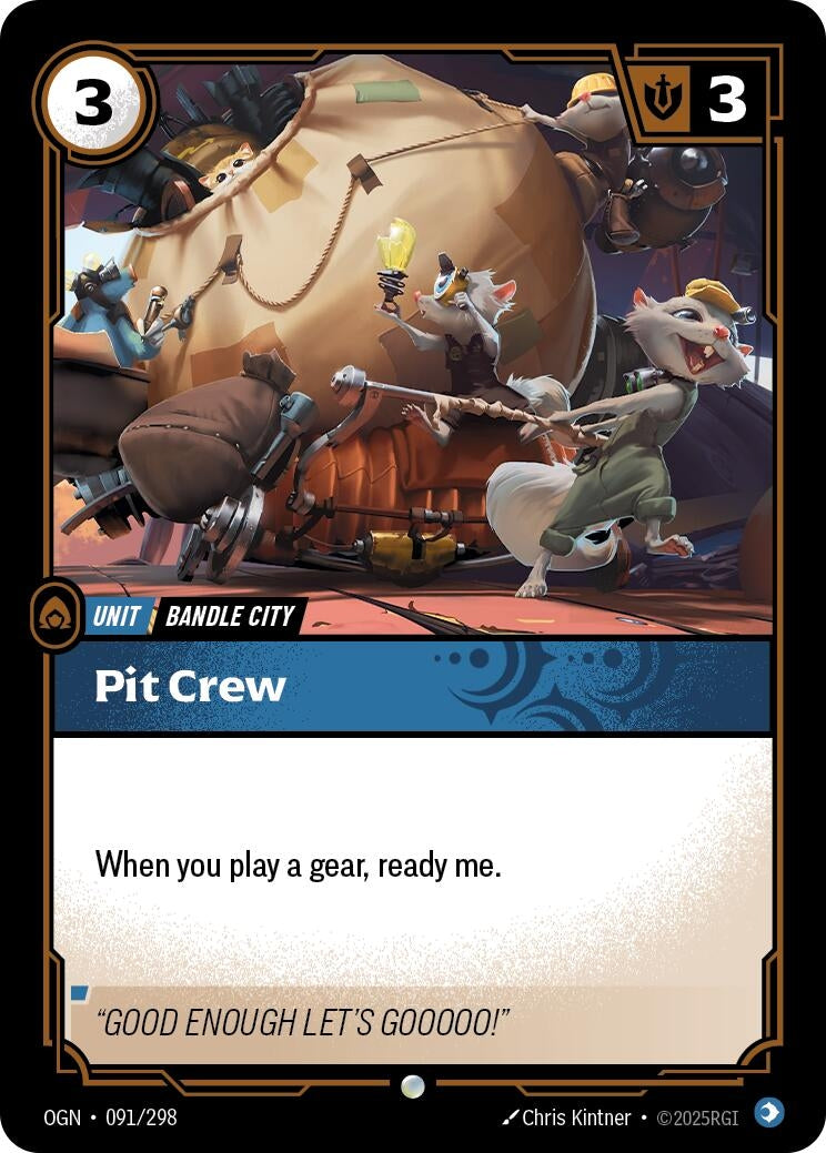 Image for Pit Crew (091/298) (Origins) - Riftbound: League of Legends Trading Card Game