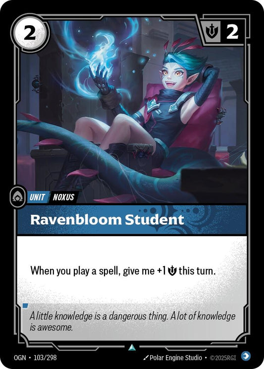 Image for Ravenbloom Student (103/298) (Origins) - Riftbound: League of Legends Trading Card Game