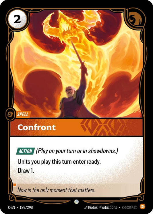 Image for Confront (129/298) (Origins) - Riftbound: League of Legends Trading Card Game