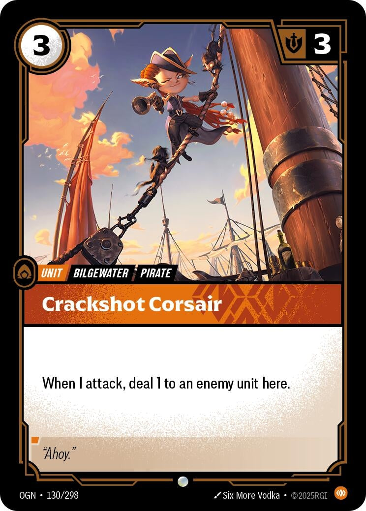 Image for Crackshot Corsair (130/298) (Origins) - Riftbound: League of Legends Trading Card Game