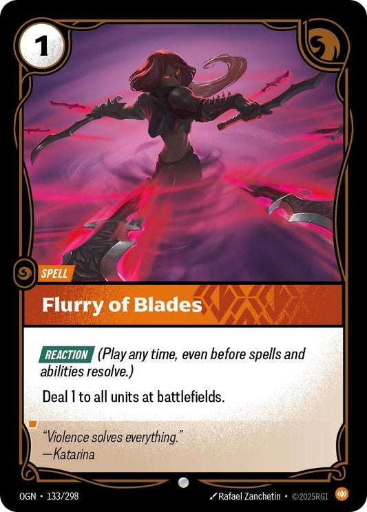 Image for Flurry of Blades (133/298) (Origins) - Riftbound: League of Legends Trading Card Game