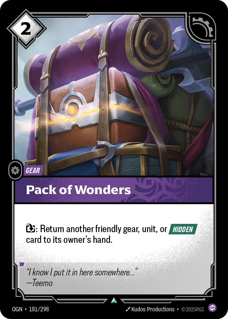 Image for Pack of Wonders (181/298) (Origins) - Riftbound: League of Legends Trading Card Game