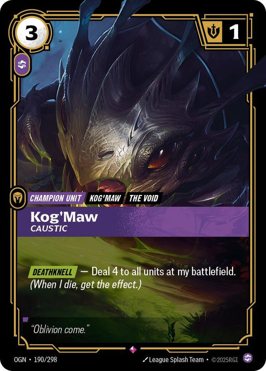 Image for Kog'Maw - Caustic (190/298) (Origins) - Riftbound: League of Legends Trading Card Game