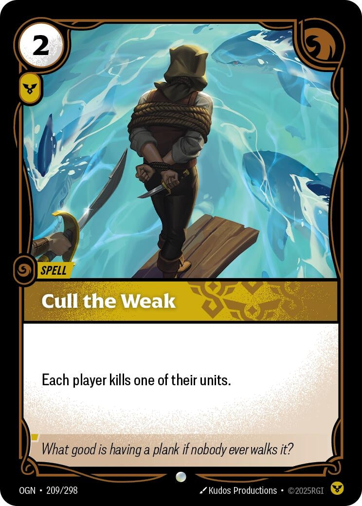 Image for Cull the Weak (209/298) (Origins) - Riftbound: League of Legends Trading Card Game