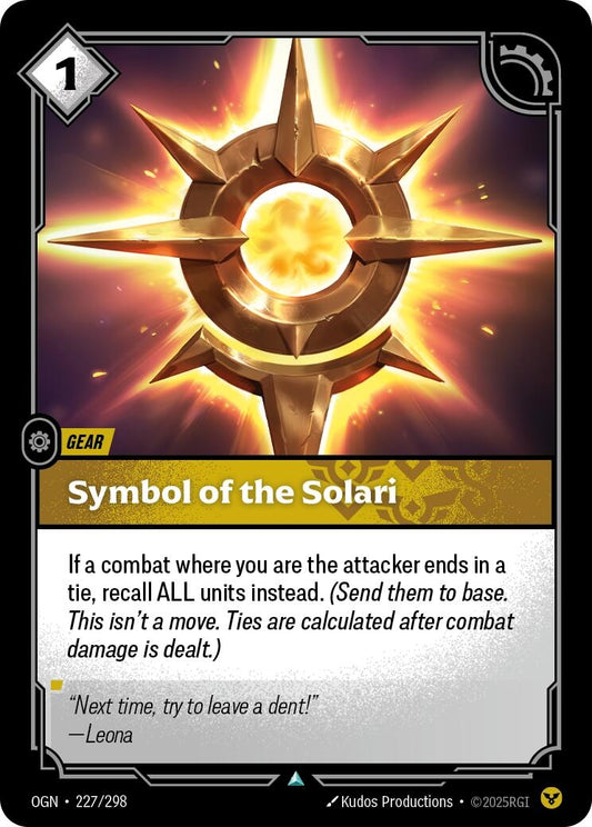 Image for Symbol of the Solari (227/298) (Origins) - Riftbound: League of Legends Trading Card Game
