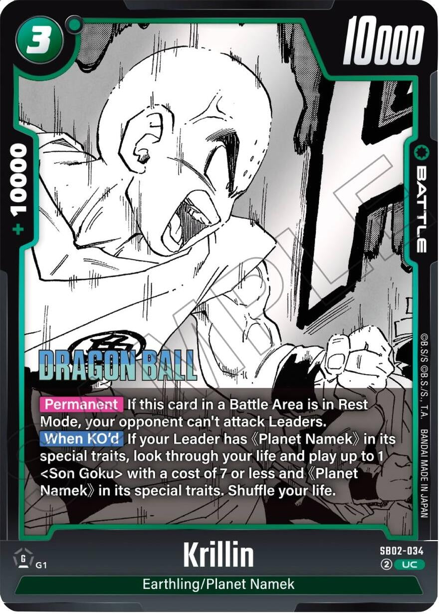 Image for Krillin (SB02-034) (Manga Booster 02) - Dragon Ball Super: Fusion World