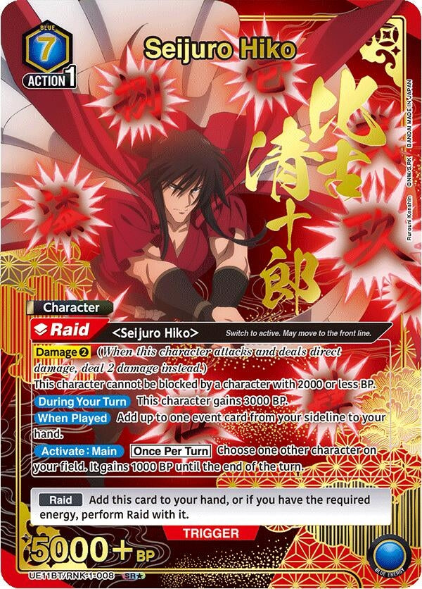 Seijuro Hiko (008) (SR*) (UE11BT/RNK-1-008) (UE11BT: Rurouni Kenshin)