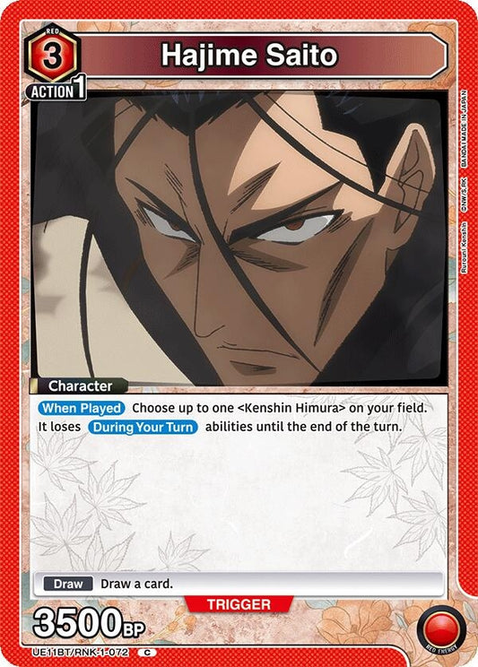 Image for Hajime Saito (072) (UE11BT/RNK-1-072) (UE11BT: Rurouni Kenshin) - Union Arena