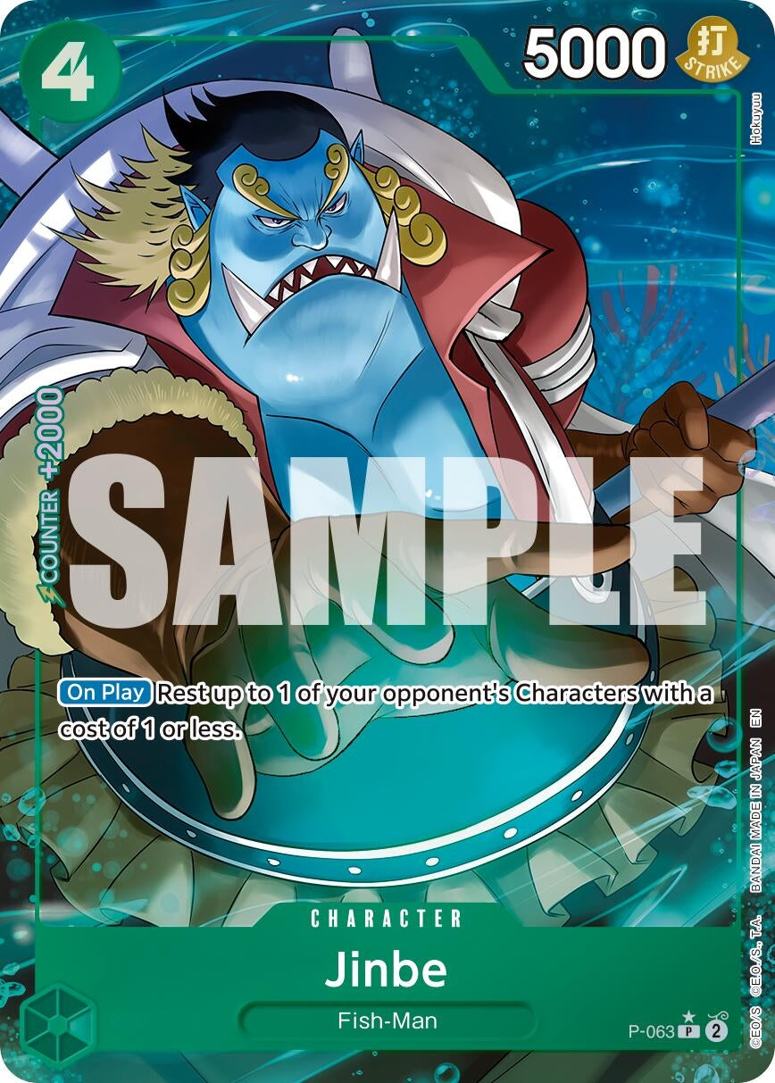 Image for Jinbe - P-063 (Alternate Art) (P-063) (Premium Booster -The Best- Vol. 2) - One Piece Card Game