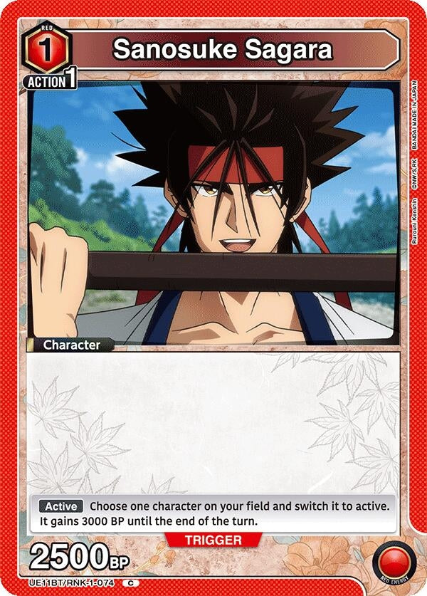 Image for Sanosuke Sagara (074) (Box Topper Foil) (UE11BT/RNK-1-074) (UE11BT: Rurouni Kenshin) - Union Arena