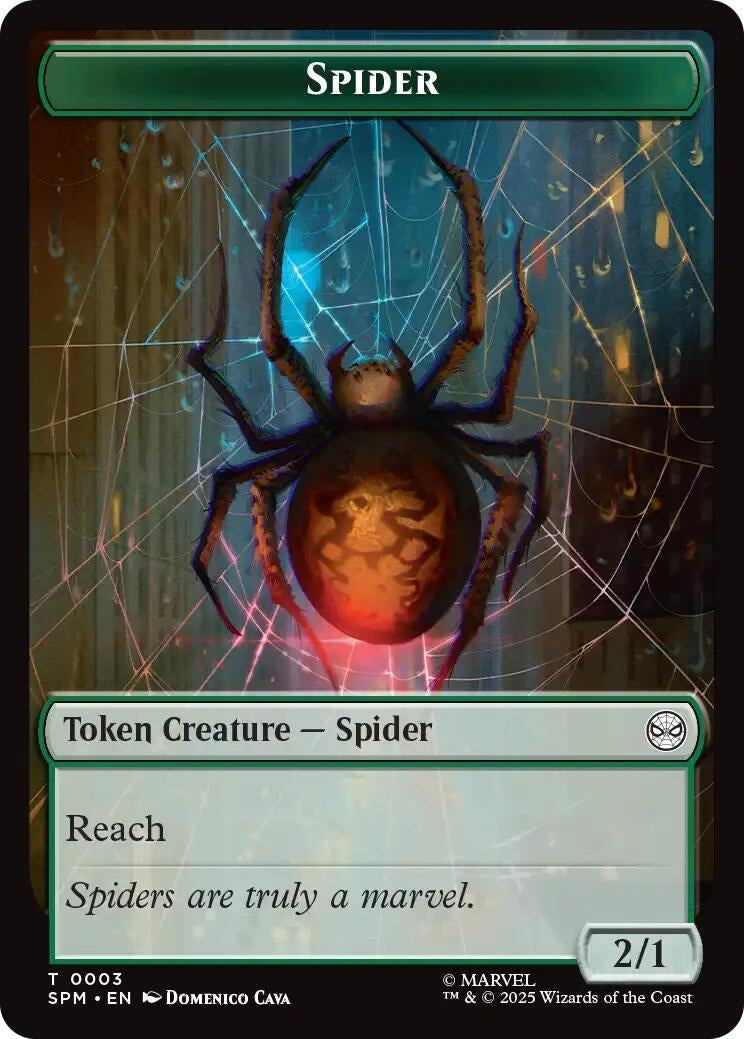 Image for Spider // Treasure Double-Sided Token (3 // 7) (Marvel's Spider-Man) - Magic: The Gathering