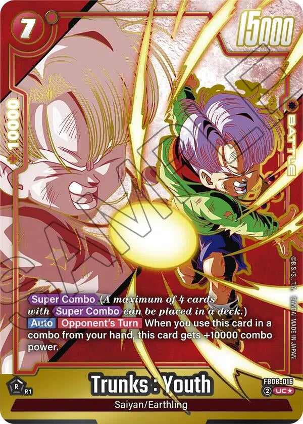 Image for Trunks : Youth - FB08-016 (Alternate Art) (FB08-016) (Saiyan's Pride) - Dragon Ball Super: Fusion World