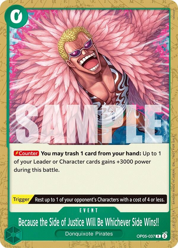 Image for Because the Side of Justice Will Be Whichever Side Wins!! (Tournament Pack 2025 Vol. 4) (OP05-037) - One Piece Card Game