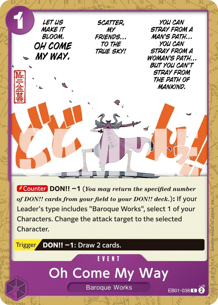 Image for Oh Come My Way (Reprint) (EB01-038) (Premium Booster -The Best- Vol. 2) - One Piece Card Game