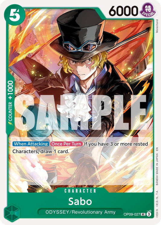 Image for Sabo - OP09-027 (Reprint) (OP09-027) (Premium Booster -The Best- Vol. 2) - One Piece Card Game
