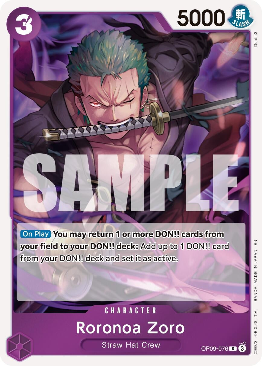 Image for Roronoa Zoro - OP09-076 (OP09-076) (Premium Booster -The Best- Vol. 2) - One Piece Card Game