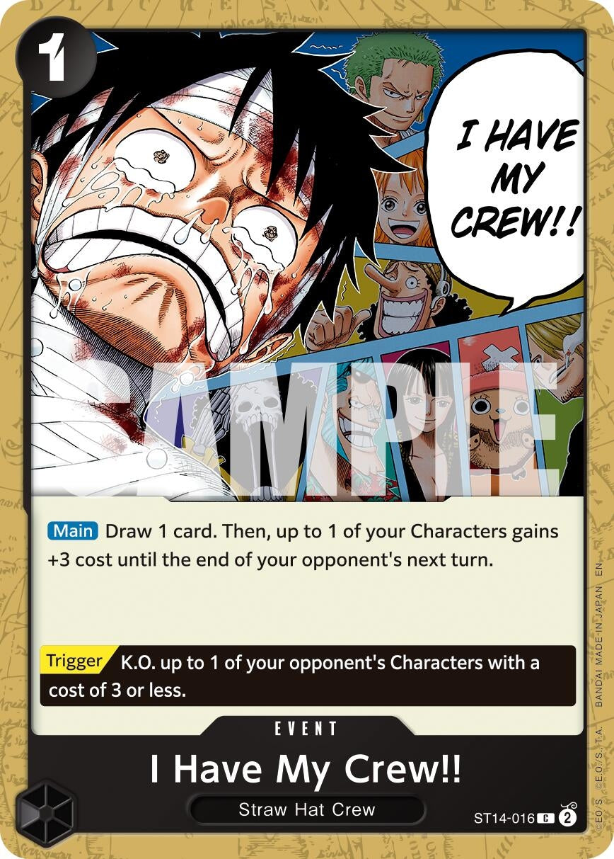 Image for I Have My Crew!! (Reprint) (ST14-016) (Premium Booster -The Best- Vol. 2) - One Piece Card Game