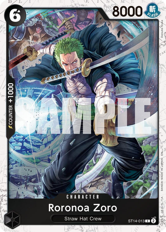 Image for Roronoa Zoro - ST14-013 (Pirate Foil) (ST14-013) (Premium Booster -The Best- Vol. 2) - One Piece Card Game