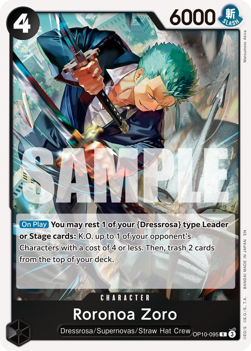 Image for Roronoa Zoro - OP10-095 (Reprint) (OP10-095) (Premium Booster -The Best- Vol. 2) - One Piece Card Game