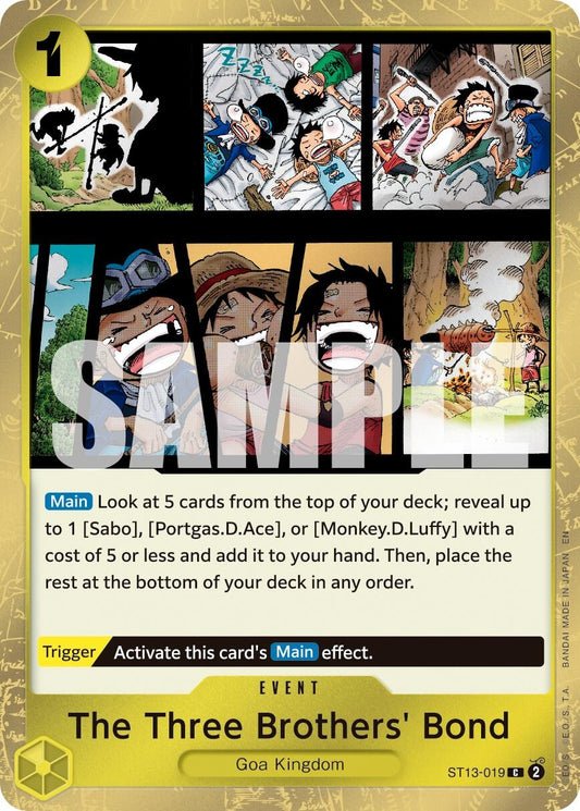 Image for The Three Brothers' Bond (Pirate Foil) (ST13-019) (Premium Booster -The Best- Vol. 2) - One Piece Card Game
