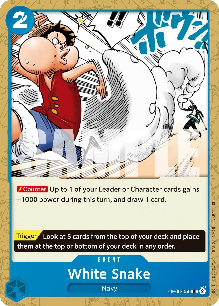 Image for White Snake (Reprint) (OP06-059) (Premium Booster -The Best- Vol. 2) - One Piece Card Game