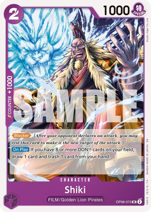 Image for Shiki (Reprint) (OP06-073) (Premium Booster -The Best- Vol. 2) - One Piece Card Game