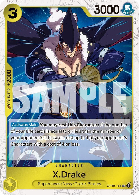 Image for X.Drake (Pirate Foil) (OP10-114) (Premium Booster -The Best- Vol. 2) - One Piece Card Game