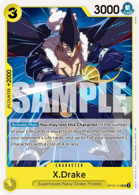 Image for X.Drake (Reprint) (OP10-114) (Premium Booster -The Best- Vol. 2) - One Piece Card Game