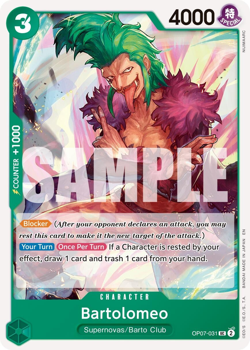 Image for Bartolomeo (Reprint) (OP07-031) (Premium Booster -The Best- Vol. 2) - One Piece Card Game