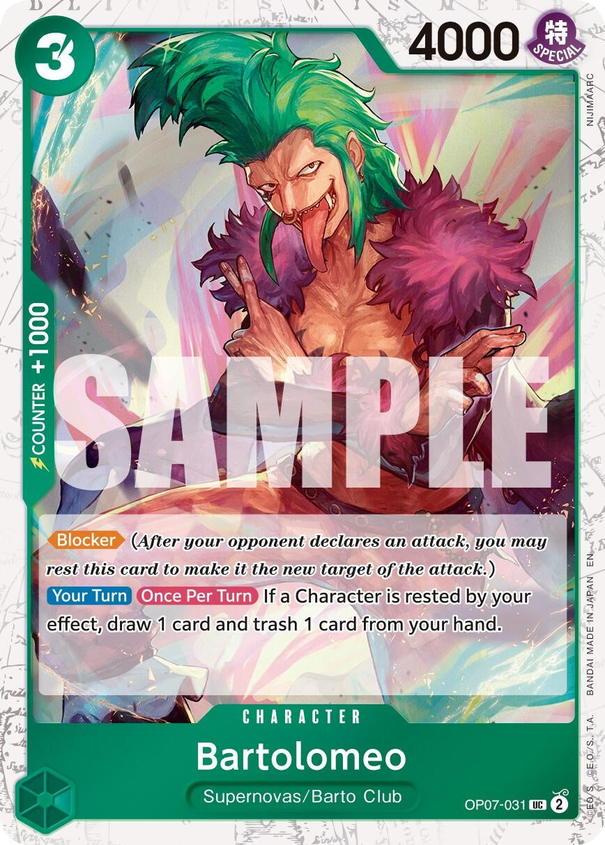 Image for Bartolomeo (Pirate Foil) (OP07-031) (Premium Booster -The Best- Vol. 2) - One Piece Card Game