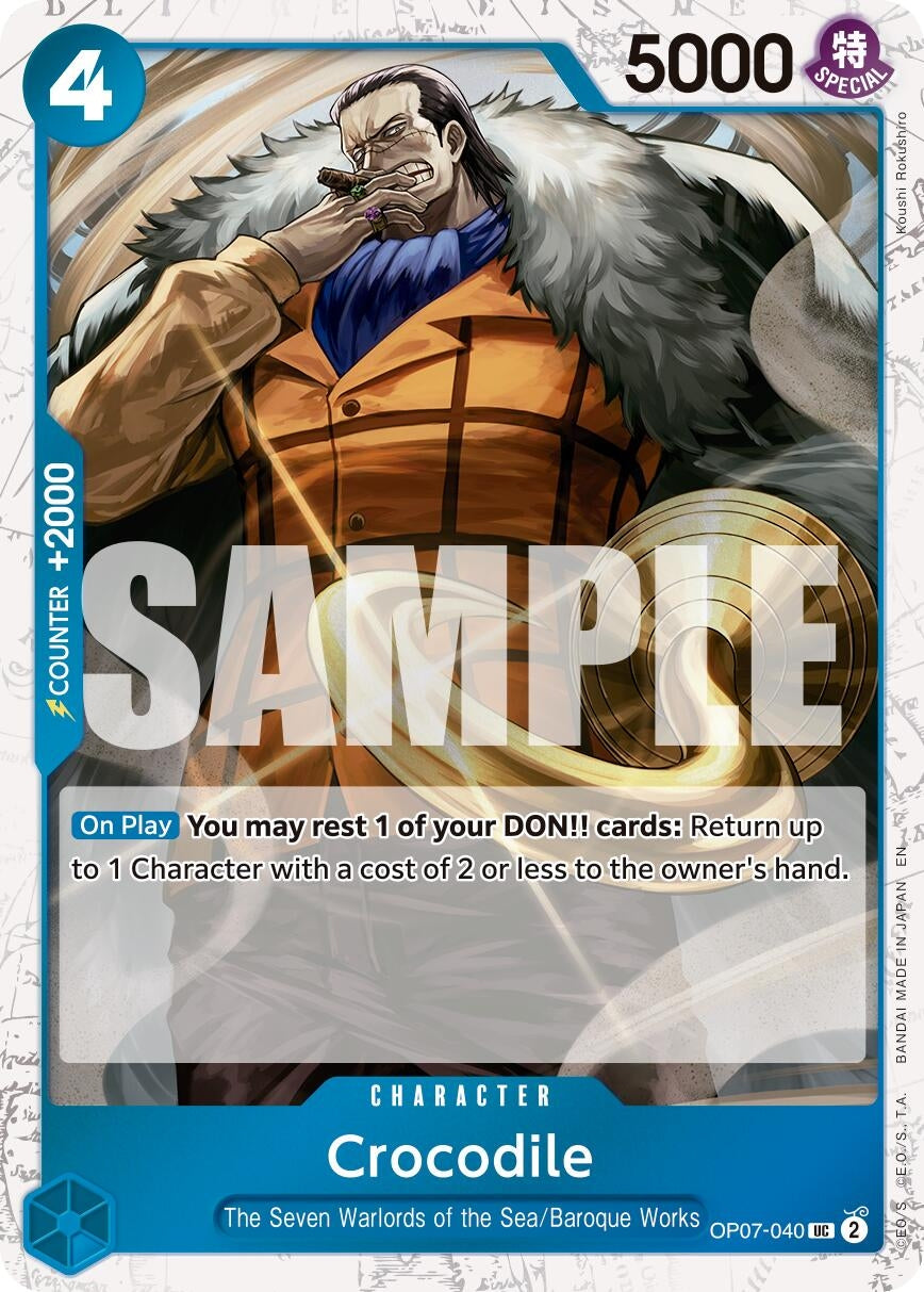 Image for Crocodile - OP07-040 (Pirate Foil) (OP07-040) (Premium Booster -The Best- Vol. 2) - One Piece Card Game