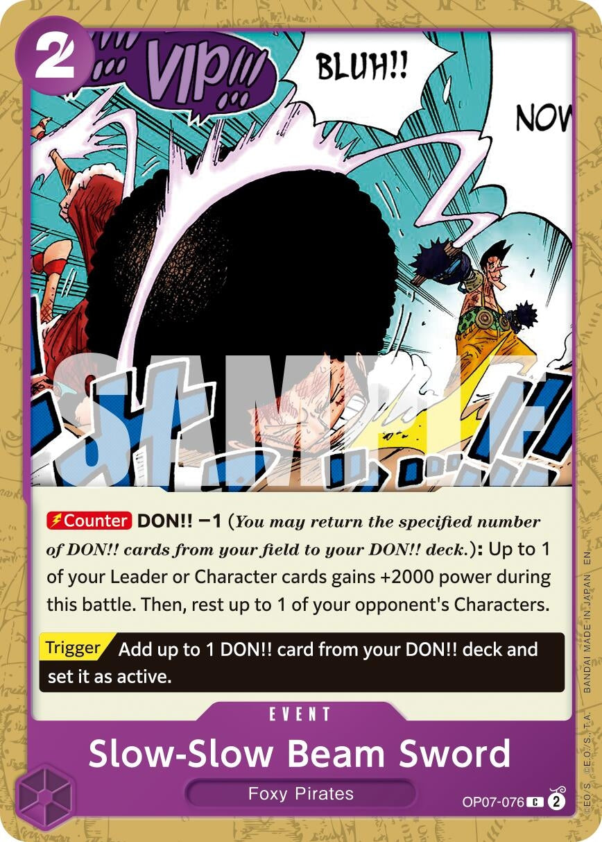 Image for Slow-Slow Beam Sword (Reprint) (OP07-076) (Premium Booster -The Best- Vol. 2) - One Piece Card Game