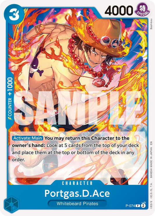 Image for Portgas.D.Ace - P-074 (Reprint) (P-074) (Premium Booster -The Best- Vol. 2) - One Piece Card Game