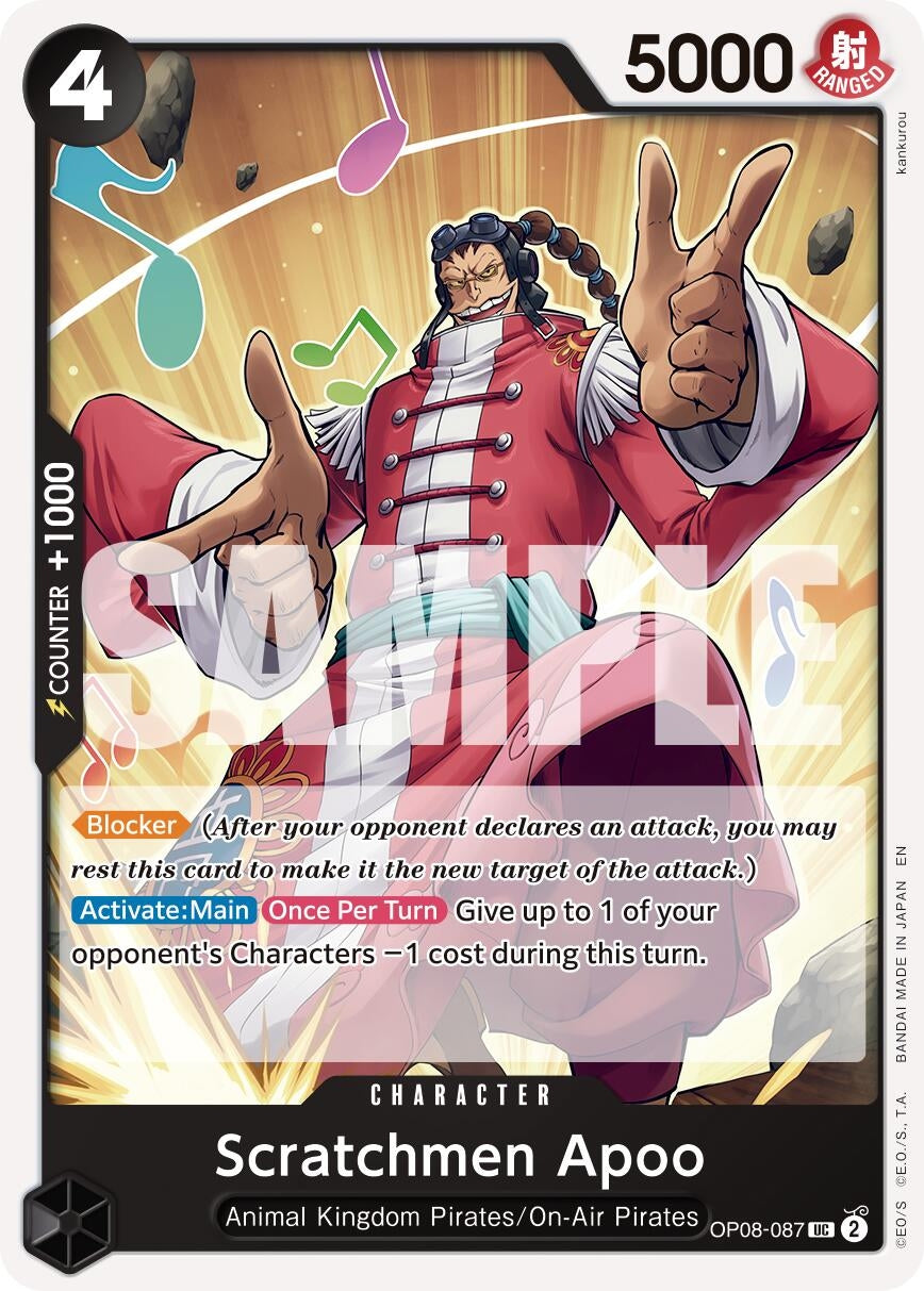 Image for Scratchmen Apoo - OP08-087 (Reprint) (OP08-087) (Premium Booster -The Best- Vol. 2) - One Piece Card Game
