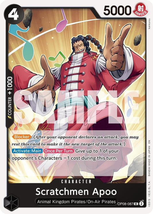 Image for Scratchmen Apoo - OP08-087 (Reprint) (OP08-087) (Premium Booster -The Best- Vol. 2) - One Piece Card Game