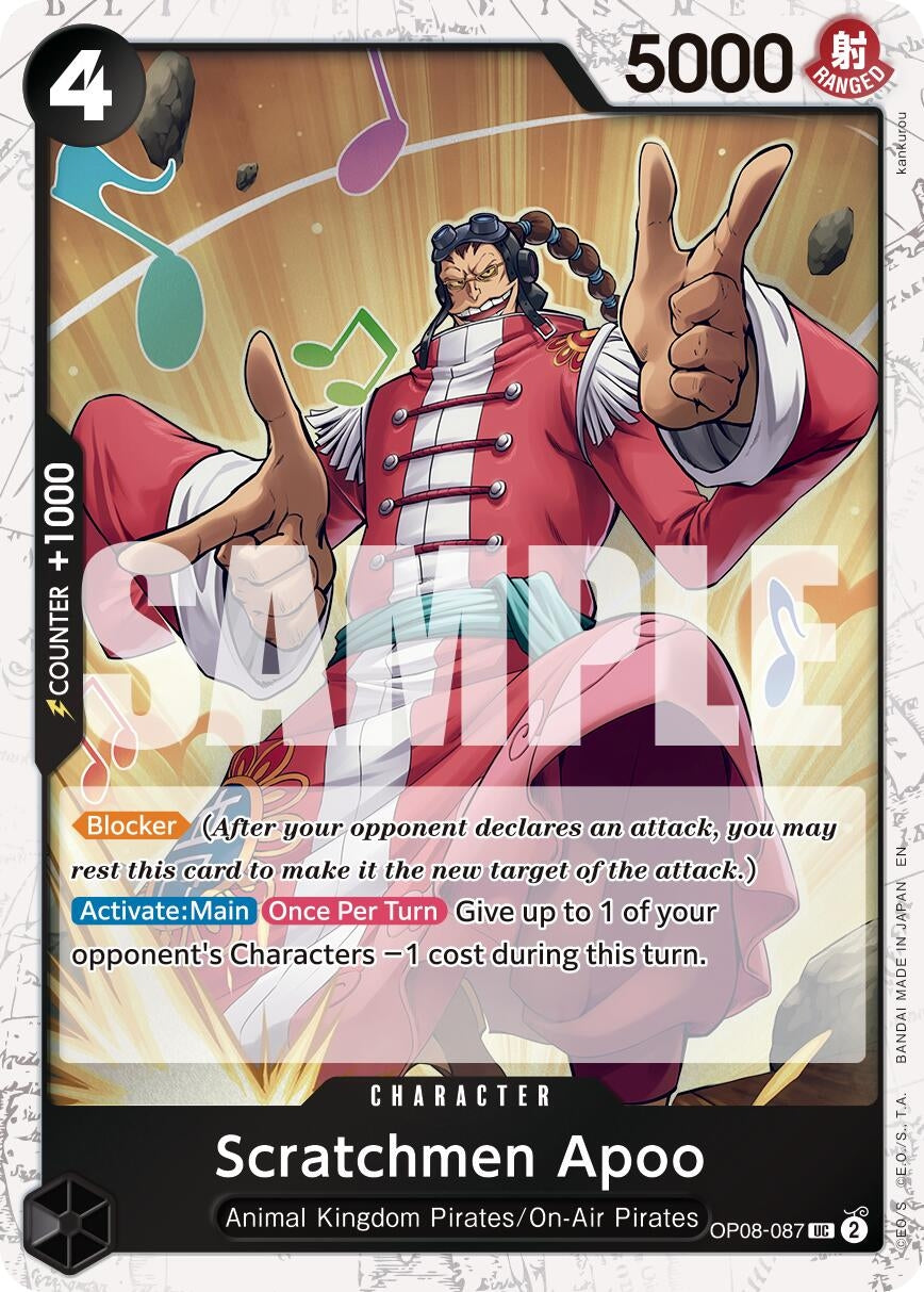 Image for Scratchmen Apoo - OP08-087 (Pirate Foil) (OP08-087) (Premium Booster -The Best- Vol. 2) - One Piece Card Game